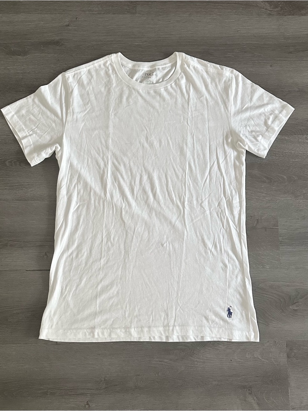 Polo Ralph Lauren Men Crew Neck Slim Fit Short Sleeve White T-Shirt Size L